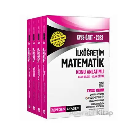 2023 KPSS ÖABT İlköğretim Matematik Konu Anlatımlı - Kolektif - Pegem Akademi Yayıncılık