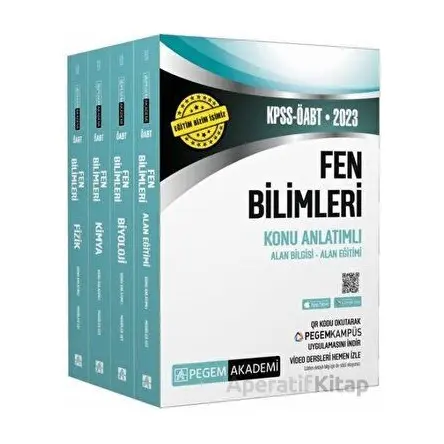 Pegem 2023 ÖABT Fen Bilgisi Fen ve Teknoloji Konu Anlatımı Modüler Set 4 Kitap