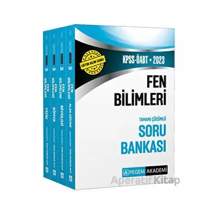 2023 KPSS ÖABT Fen Bilimleri Soru Bankası - Kolektif - Pegem Akademi Yayıncılık