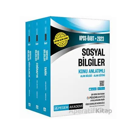 2023 KPSS ÖABT Sosyal Bilgiler Konu Anlatımlı - Kolektif - Pegem Akademi Yayıncılık