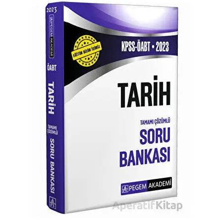 2023 ÖABT Tarih Öğretmenliği Soru Bankası Çözümlü Pegem Akademi Yayınları