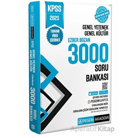 2023 KPSS Genel Yetenek Genel Kültür Ezberbozan 3000 Soru Bankası