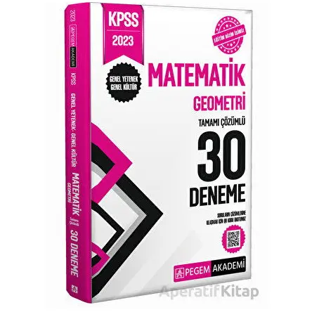 2023 KPSS Genel Kültür Genel Yetenek Matematik-Geometri 30 Deneme