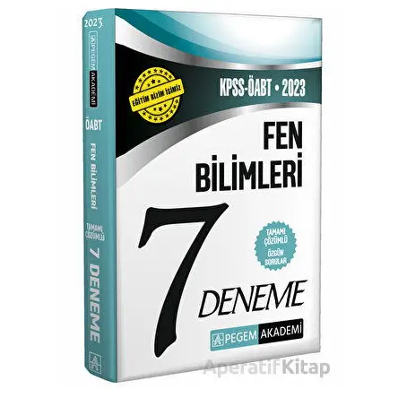 2023 KPSS ÖABT Fen Bilimleri Öğretmenliği 7 Deneme - Kolektif - Pegem Akademi Yayıncılık