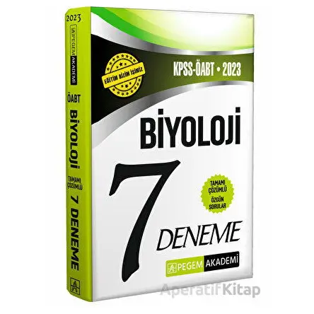 2023 KPSS ÖABT Biyoloji Öğretmenliği 7 Deneme - Kolektif - Pegem Akademi Yayıncılık