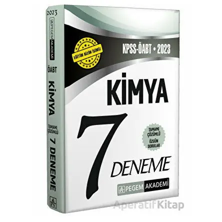 2023 KPSS ÖABT Kimya 7 Deneme - Kolektif - Pegem Akademi Yayıncılık