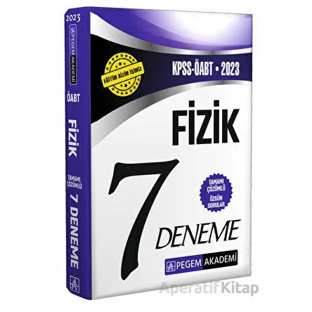 2023 KPSS ÖABT Fizik 7 Deneme - Kolektif - Pegem Akademi Yayıncılık