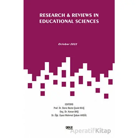 Research and Reviews in Educational Sciences - October 2022