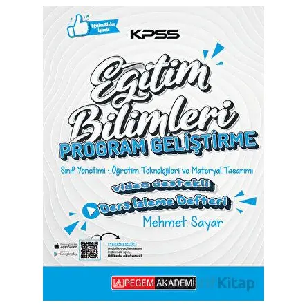 KPSS Eğitim Bilimleri Program Geliştirme Ders İzleme Defteri - Kolektif - Pegem Akademi Yayıncılık