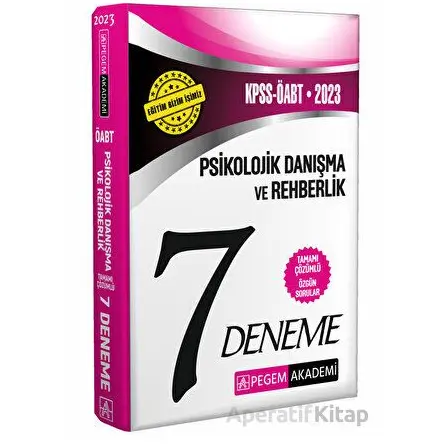 2023 KPSS ÖABT Psikolojik Danışma ve Rehberlik Öğretmenliği 7 Deneme