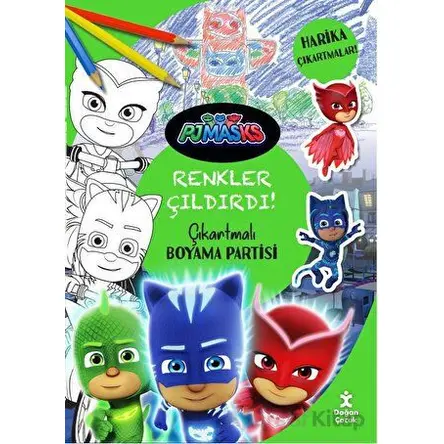 Pjmasks - Renkler Çıldırdı! Çıkartmalı Boyama Partisi - Kolektif - Doğan Çocuk