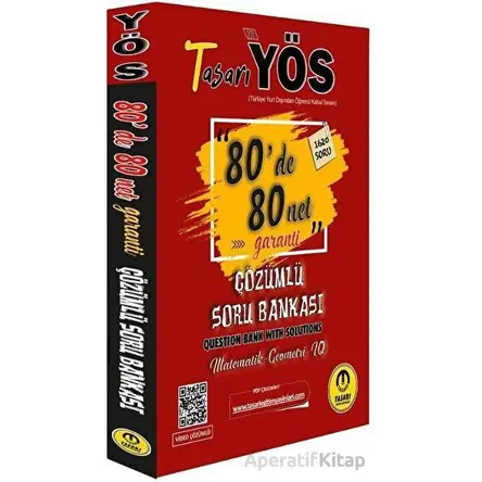 YÖS Matematik - Geometri 80 De 80 Net Garanti Soru Bankası - Özgen Bulut - Tasarı Eğitim Yayınları