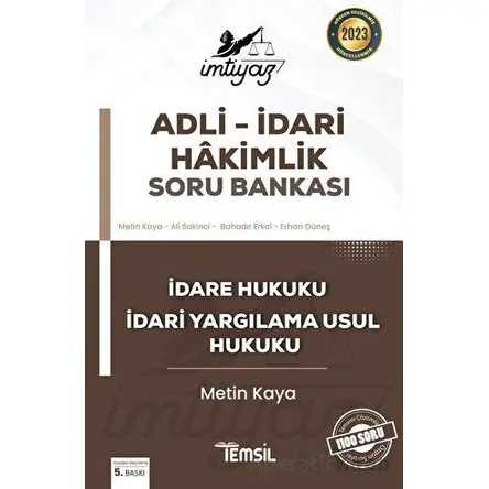 İdare Hukuku Ve Dari Yargılama Usul Hukuku - Metin Kaya - Temsil Kitap