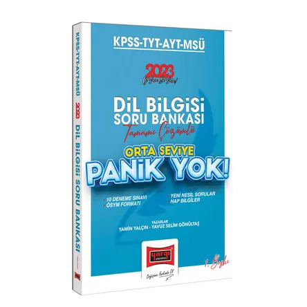 Yargı 2023 KPSS-TYT-AYT-MSÜ Panik Yok Dil Bilgisi Tamamı Çözümlü Soru Bankası (Orta Seviye)