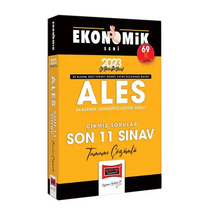 Yargı 2023 ALES Tamamı Çözümlü Çıkmış Son 11 Sınav Soruları Ekonomik Seri