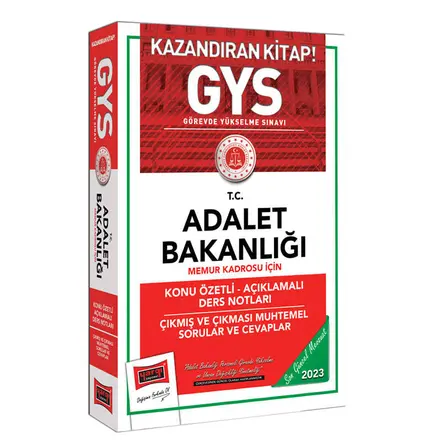 Yargı 2023 Adalet Bakanlığı GYS Memur Kadrosu İçin Ders Notları Çıkması Muhtemel Sorular ve Cevaplar