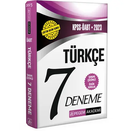 Pegem 2023 ÖABT Türkçe Öğretmenliği 7 Deneme Çözümlü Pegem Akademi Yayınları