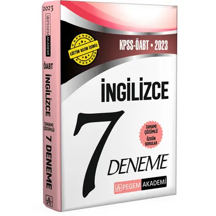 Pegem 2023 ÖABT İngilizce Öğretmenliği 7 Deneme Çözümlü Pegem Akademi Yayınları