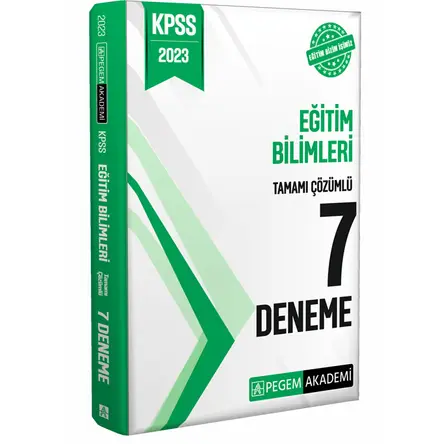 Pegem 2023 KPSS Eğitim Bilimleri 7 Deneme Çözümlü Pegem Akademi Yayınları