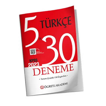 Öğreti Akademi 2023 KPSS Türkçe 5 x 30 Deneme