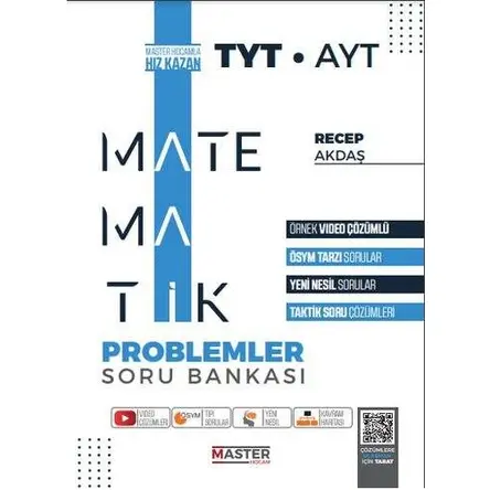 Master Hocam TYT-AYT Yeni Nesil Matematik Problemler Soru Bankası
