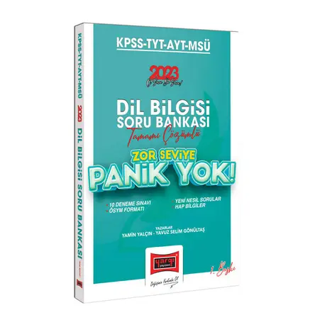 Yargı 2023 KPSS-TYT-AYT-MSÜ Panik Yok Dil Bilgisi Tamamı Çözümlü Soru Bankası (Zor Seviye)