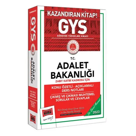 Yargı 2023 Adalet Bakanlığı Zabıt Katibi Kadrosu İçin Ders Notları Çıkmış ve Sorular ve Cevaplar