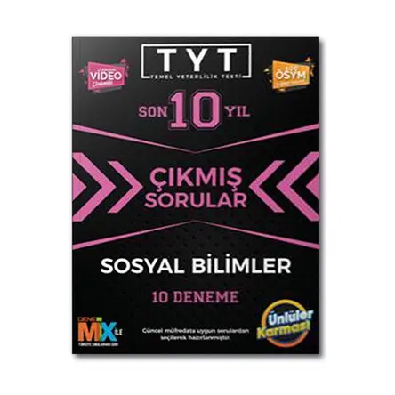 Ünlüler Karması TYT Sosyal Bilimler Çıkmış Sorular Tıpkı Basım 10 Deneme