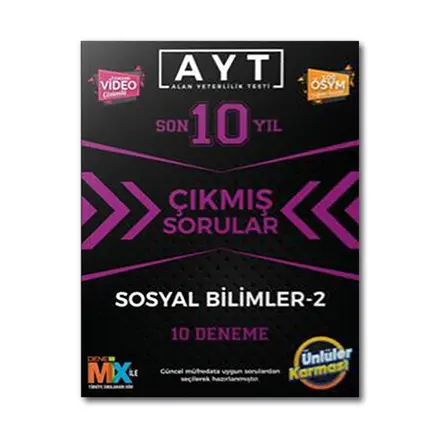 Ünlüler Karması AYT Sosyal Bilimler-2 Çıkmış Sorular Tıpkı Basım 10 Deneme