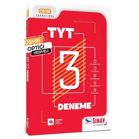 Sınav TYT Tamamı Video Çözümlü 3 Deneme