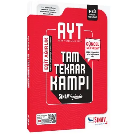 Sınav 2023 Özel AYT Eşit Ağırlık Tam Tekrar Kampı