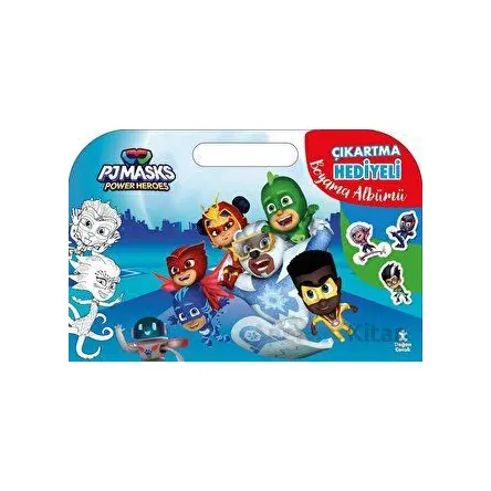 Pjmask Çıkartma Hediyeli Boyama Albümü - Kolektif - Doğan Çocuk