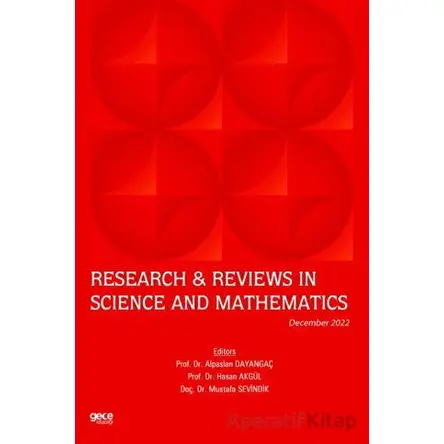 Research & Reviews in Science and Mathematics / December 2022 - Mustafa Sevindik - Gece Kitaplığı