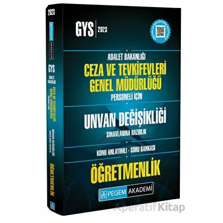 2023 Adalet Bakanlığı Ceza ve Tevkifevleri Genel Müdürlüğü Unvan Değişikliği Sınavlarına Hazırlık Öğ