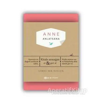 Anne Anlatsana - Elma Van Vliet - Epsilon Yayınevi