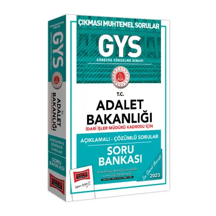 Yargı 2023 Adalet Bakanlığı GYS İdari İşler Müdürü Kadrosu İçin Açıklamalı Çözümlü Soru Bankası