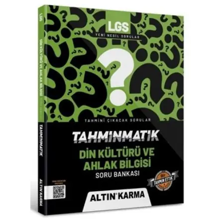 Altın Karma 8. Sınıf LGS Din Kültürü ve Ahlak Bilgisi Tahminmatik Soru Bankası