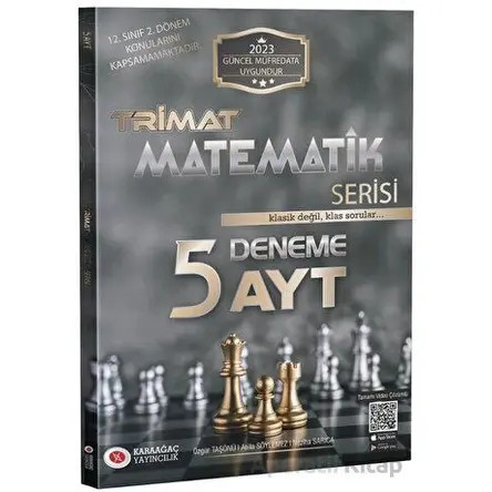 Karaağaç Yayınları 2023 AYT Matematik Trimat Serisi 5 Deneme - Kolektif - Karaağaç Yayıncılık