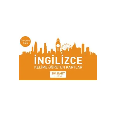 İngilizce Kelime Öğreten Kartlar Turuncu Kutu (abacus-drive) - Mavi Kelebek Yayınları