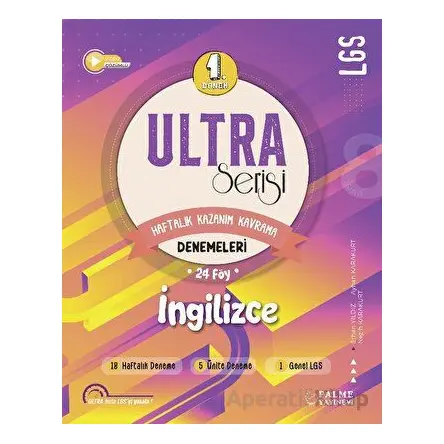 Ultra Serisi LGS 1. Dönem İngilizce Denemeleri Palme Yayıncılık - Ayhan Karakurt - Palme Yayıncılık