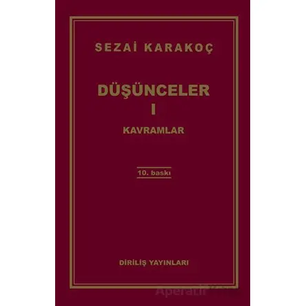 Düşünceler 1: Kavramlar - Sezai Karakoç - Diriliş Yayınları