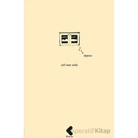Ecza Deposu - Arif Onur Solak - Klaros Yayınları