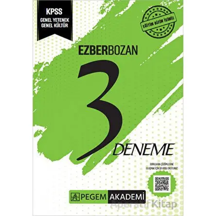 Ezberbozan KPSS Genel Yetenek Genel Kültür Tamamı Çözümlü 3 Deneme