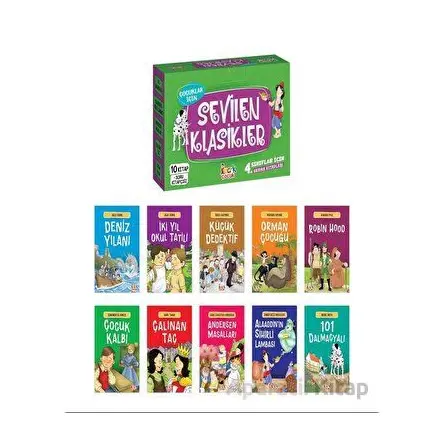 Çocuklar için Sevilen Klasikler (10 Kitap + Soru Kitapçığı) - Kolektif - Bıcırık Yayınları