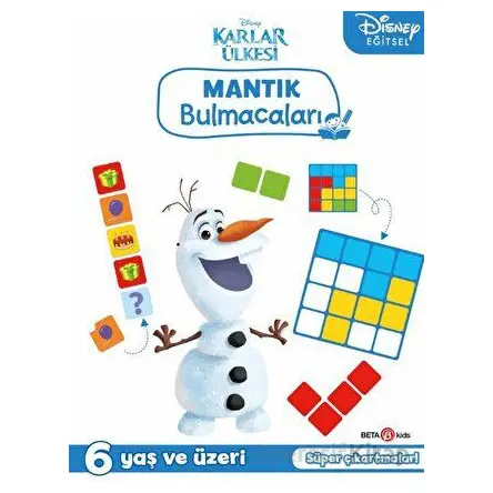 Disney Eğitsel Karlar Ülkesi Çıkartmalı Mantık Bulmacaları - Gökçe Demir - Beta Kids