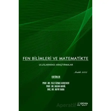 Fen Bilimleri ve Matematikte Uluslararası Araştırmalar - Aralık 2022