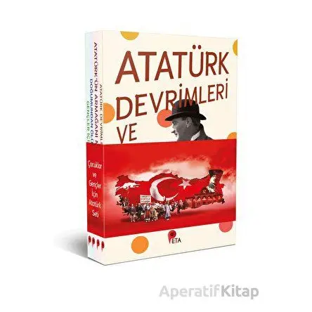 Çocuklar ve Gençler için Atatürk Seti - 4 Kitap - Faruk Çil - Peta Kitap
