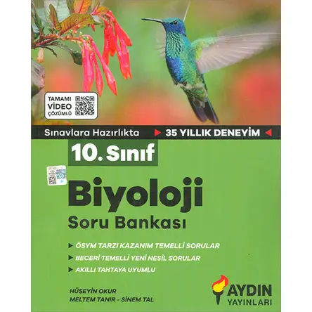 10.Sınıf Biyoloji Soru Bankası Aydın Yayınları