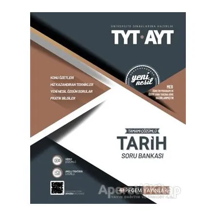 TYT-AYT Tamamı Çözümlü Tarih Soru Bankası - Kolektif - Pegem Akademi Yayıncılık