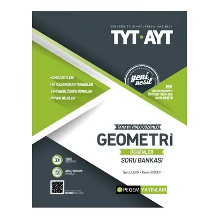 TYT-AYT Tamamı Çözümlü Geometri (Üçgenler) Soru Bankası Pegem Akademi Yayıncılık